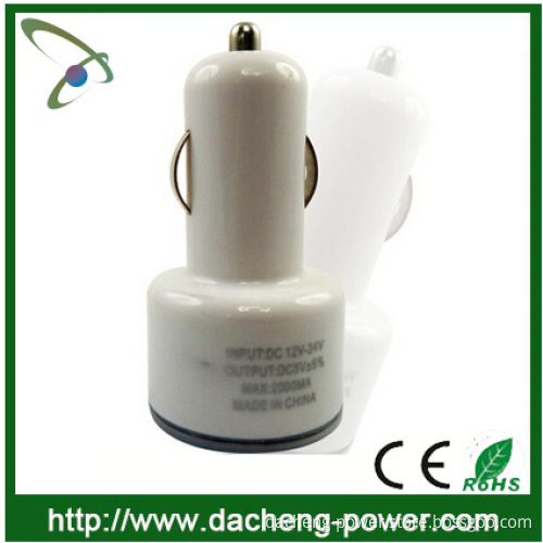 2 usb car phone charger with output 5V 1.5A/2.1A
